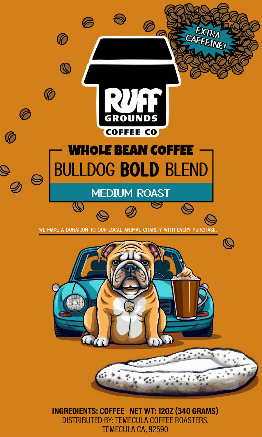 Bulldogs Ruff Day Bulldog BOLD Blend - Extra Caffeine Medium Roast Coffee | Ruff Grounds